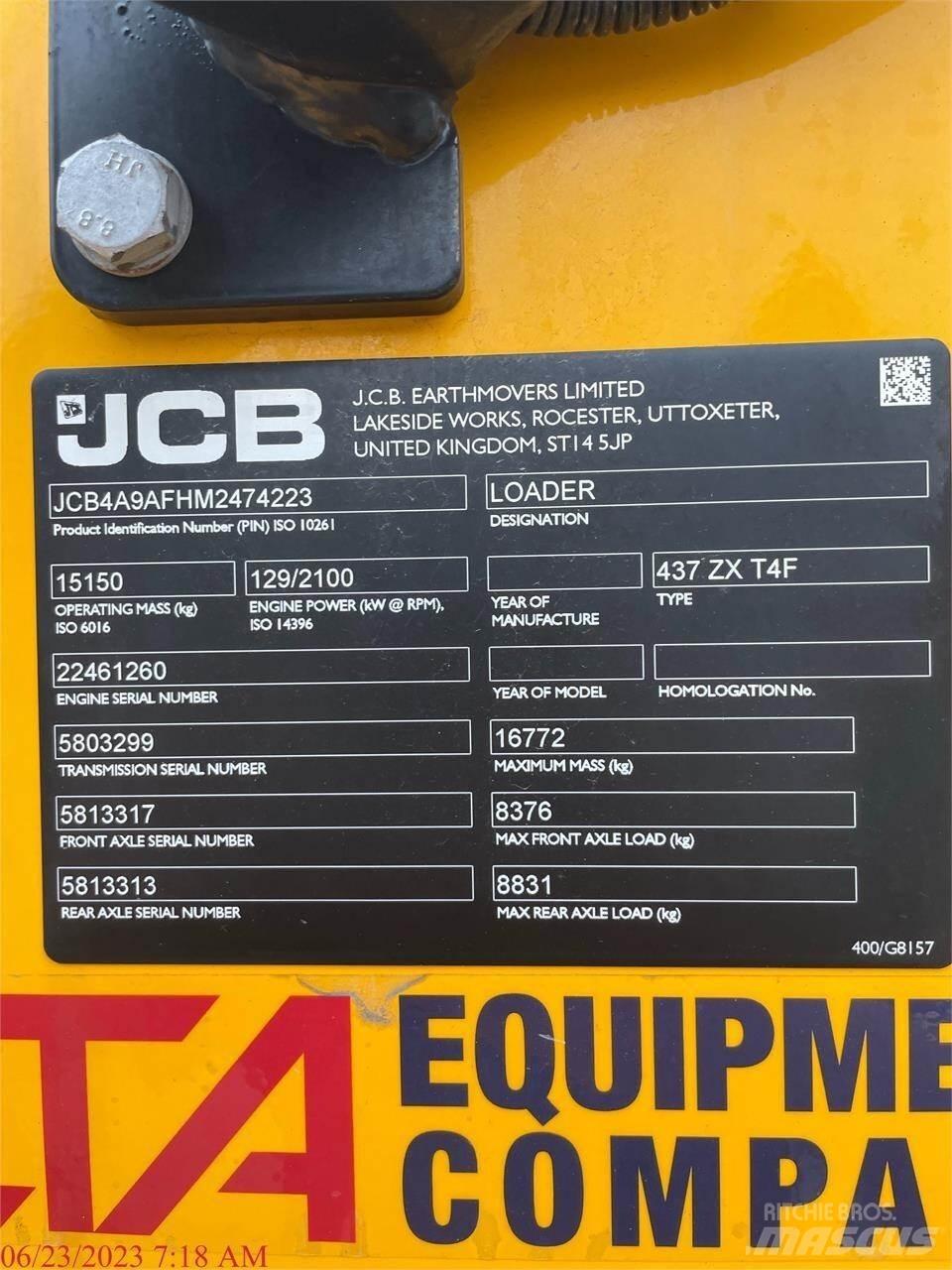 JCB 437ZX Utovarivači na točkove