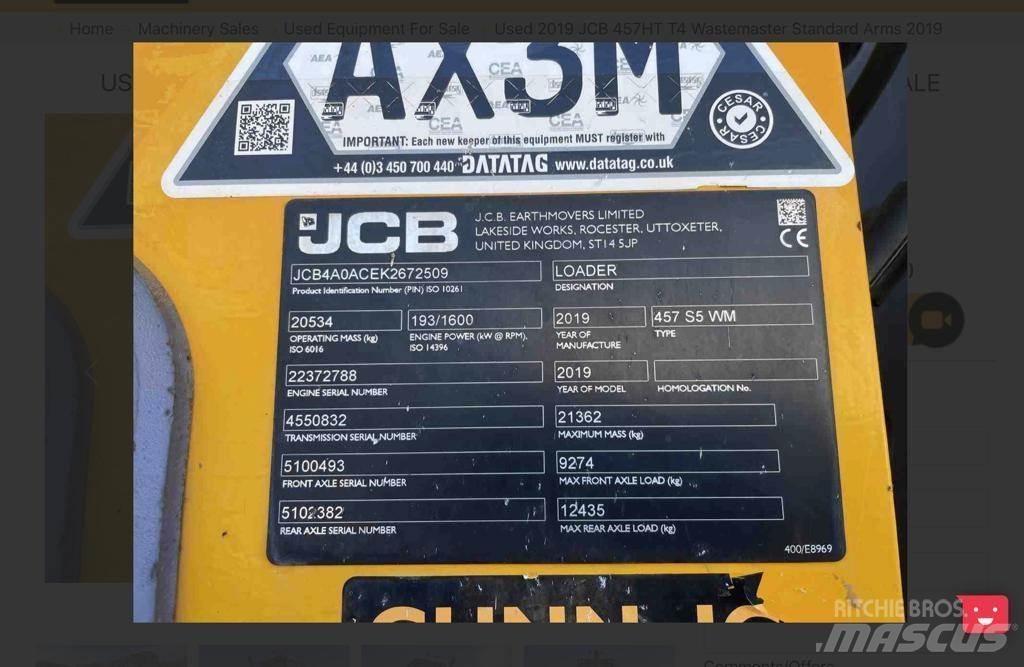 JCB 457 Utovarivači na točkove