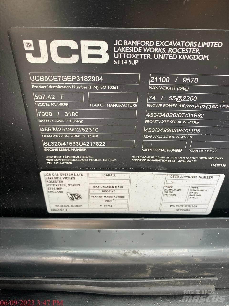 JCB 507-42 Teleskopski viljuškari