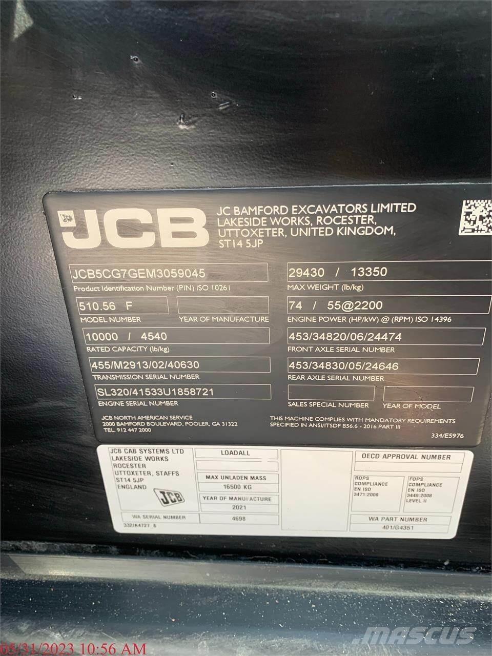 JCB 510-56 Teleskopski viljuškari