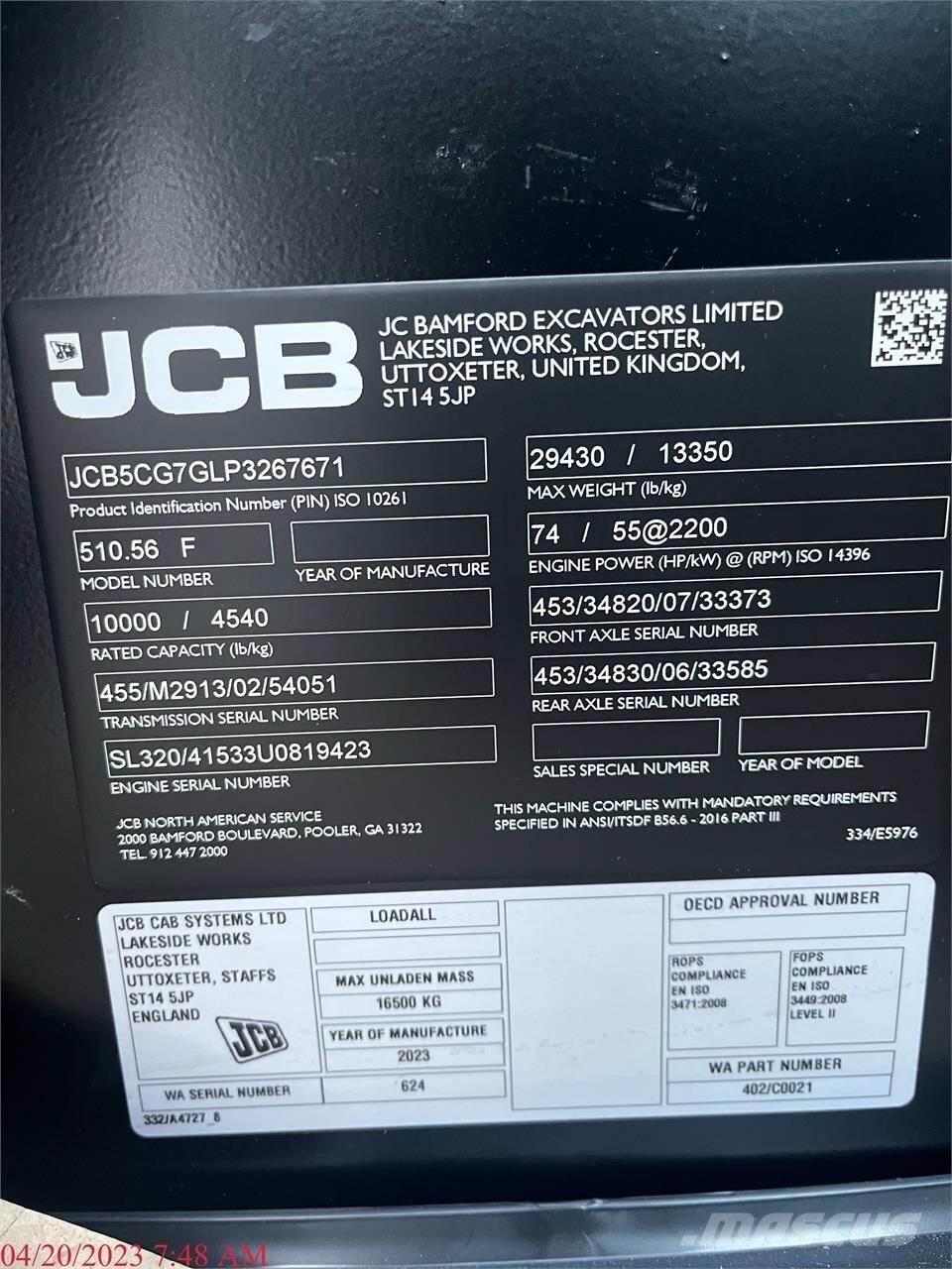 JCB 510-56 Teleskopski viljuškari
