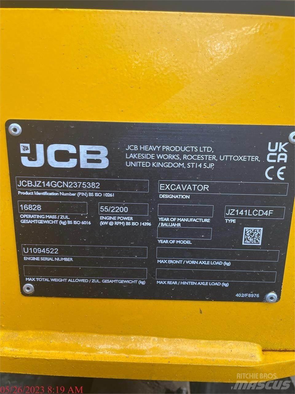 JCB JZ141 LC Bageri guseničari