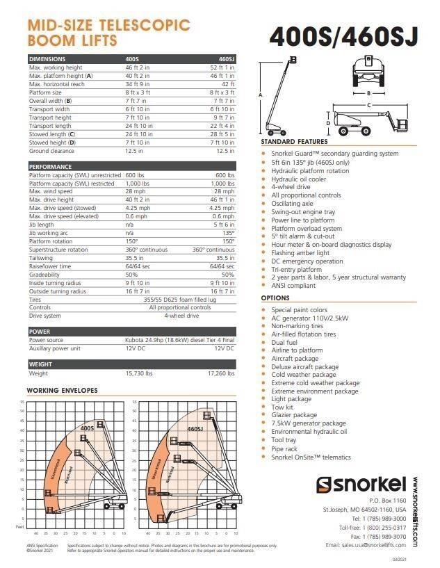 Snorkel 400S Teleskopske podizne platforme