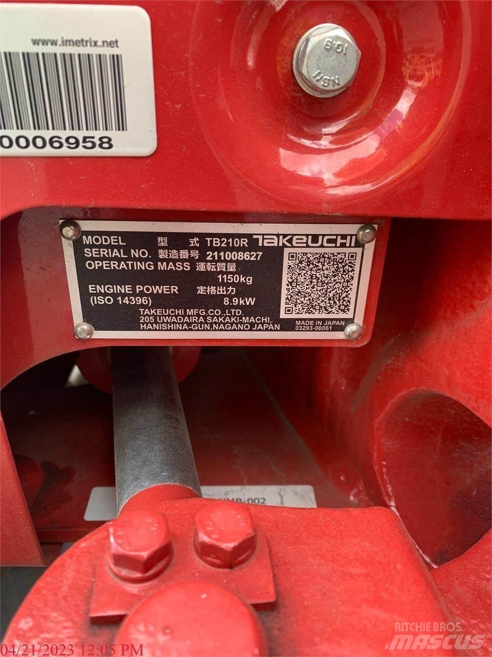 Takeuchi TB210R Mini bageri < 7t