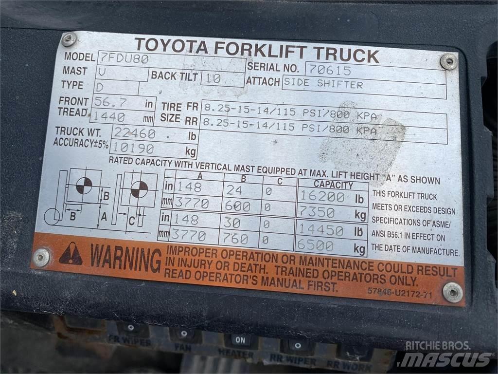 Toyota 7FDU80 Viljuškari - ostalo