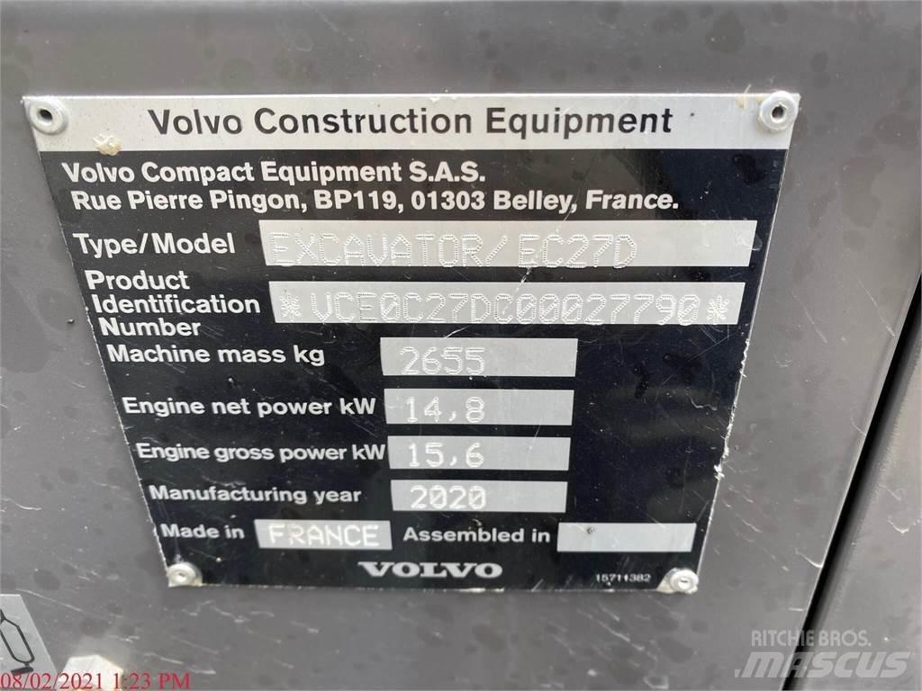 Volvo EC27D Mini bageri < 7t