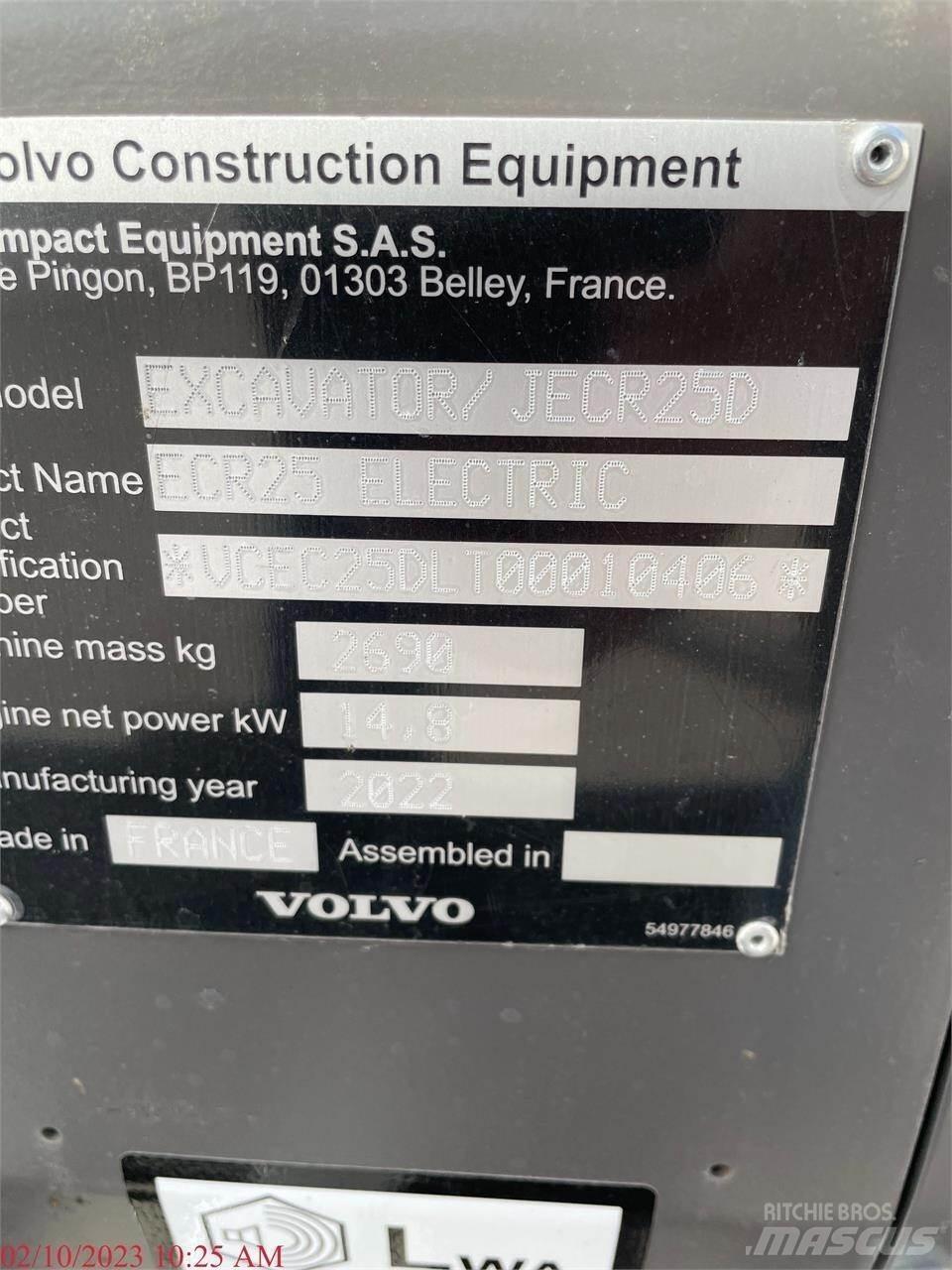 Volvo ECR25D Mini bageri < 7t