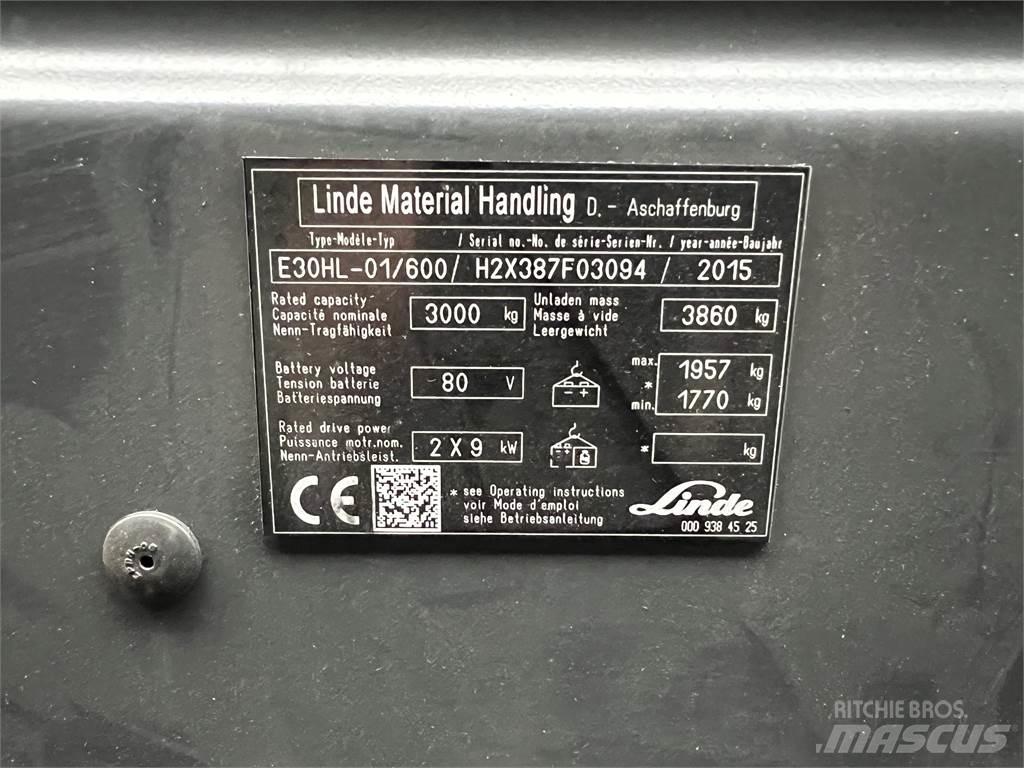 Linde E30/600HL Električni viljuškari