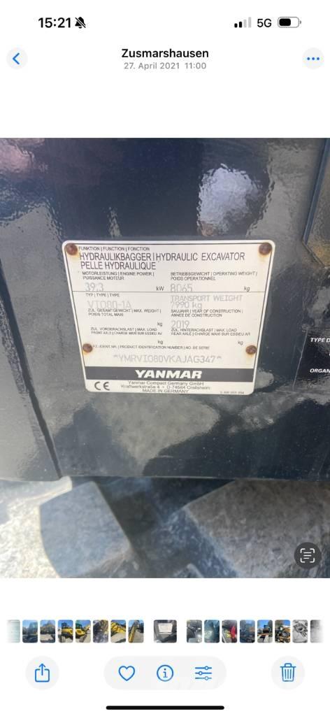 Yanmar VIO80-1A Mini bageri < 7t