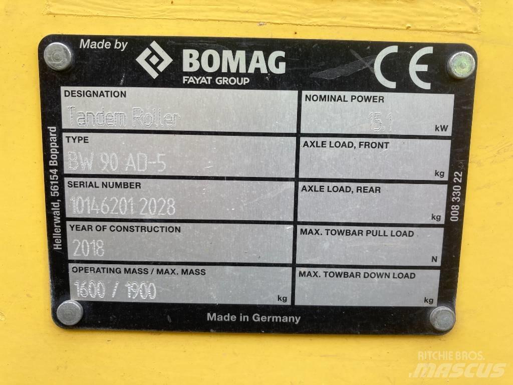 Bomag BW 90 AD-5 Valjci sa duplim bubnjem