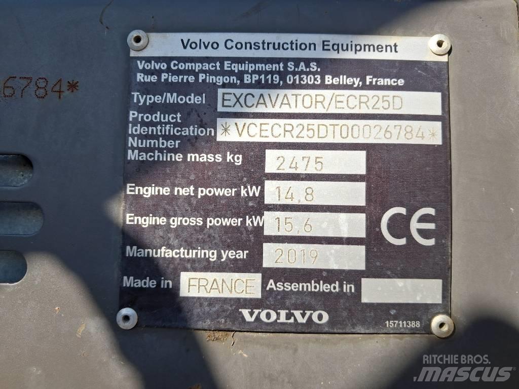 Volvo ECR 25 D Mini bageri < 7t
