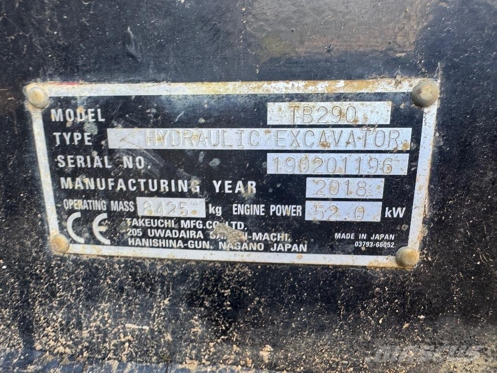 Takeuchi TB 290 Midi bageri 7t – 12t