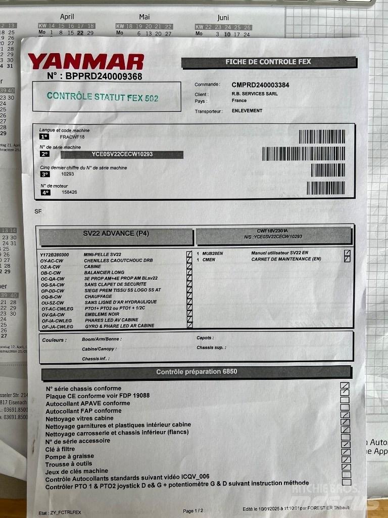 Yanmar SV 22 Mini bageri < 7t
