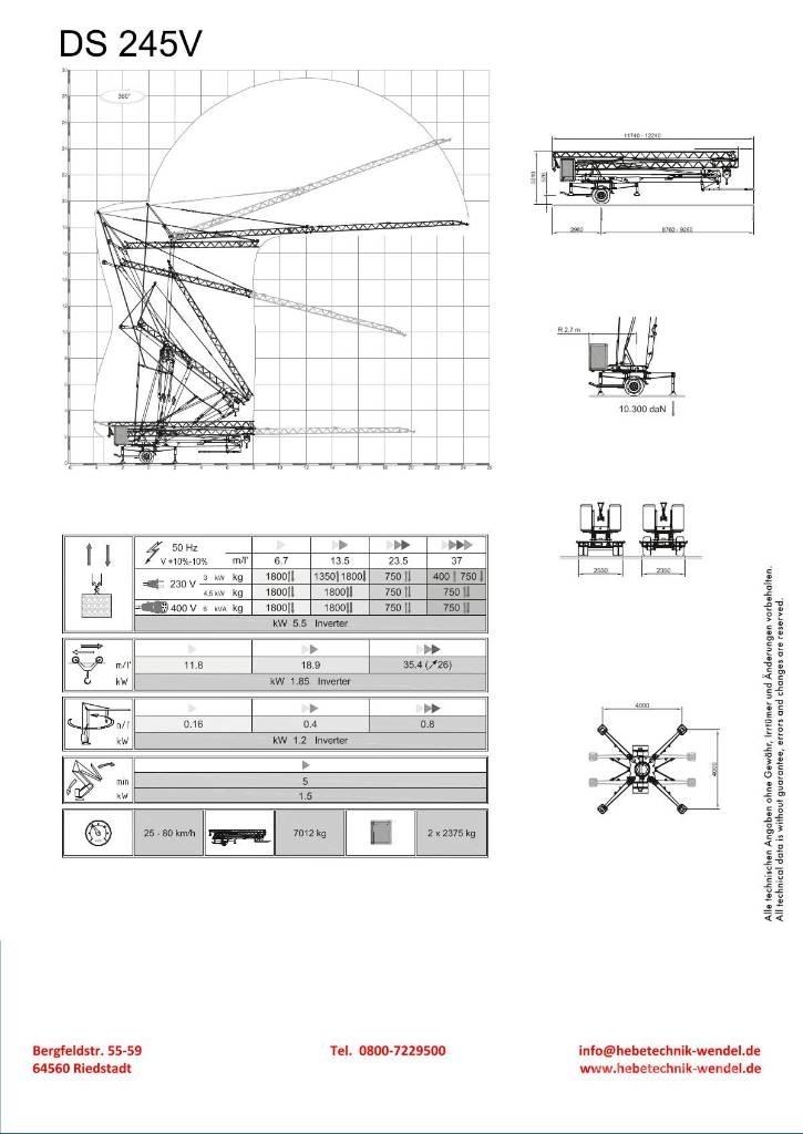 Eurogru DS 245V Prenosni kranovi