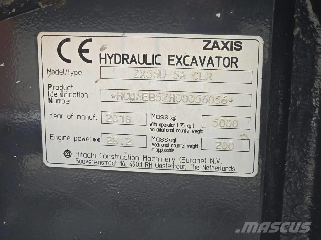 Hitachi ZX55U-5A CLR Mini bageri < 7t