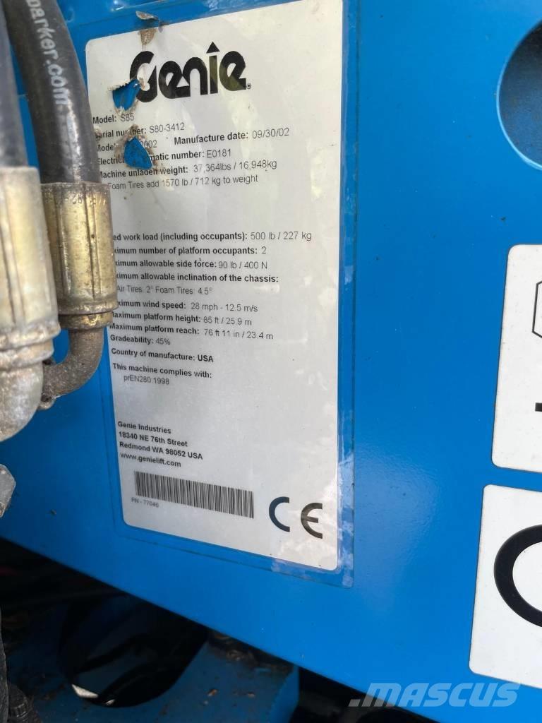 Genie S 85 Teleskopske podizne platforme