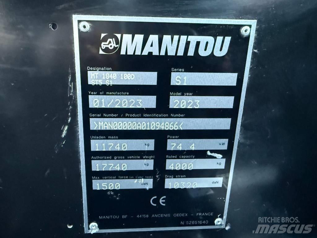Manitou MT 1840 Teleskopski viljuškari