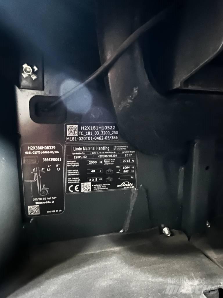 Linde E20PL/386-02 Električni viljuškari