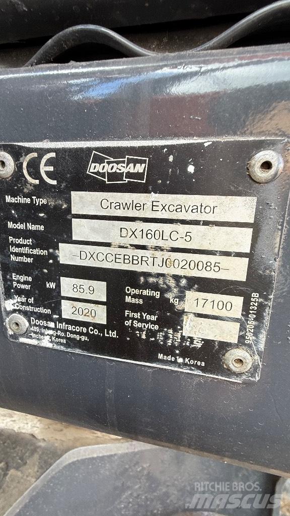 Doosan DX160LC-5 Bageri guseničari