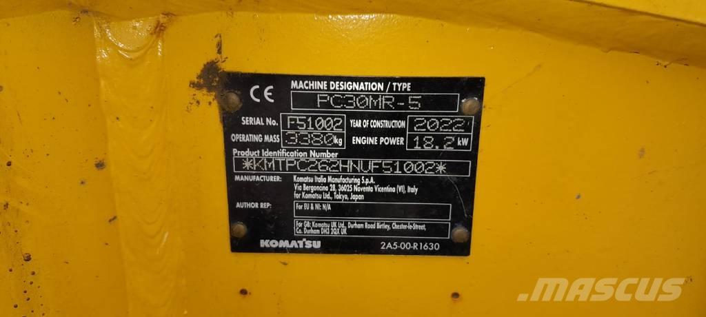 Komatsu PC30MR-5 Mini bageri < 7t