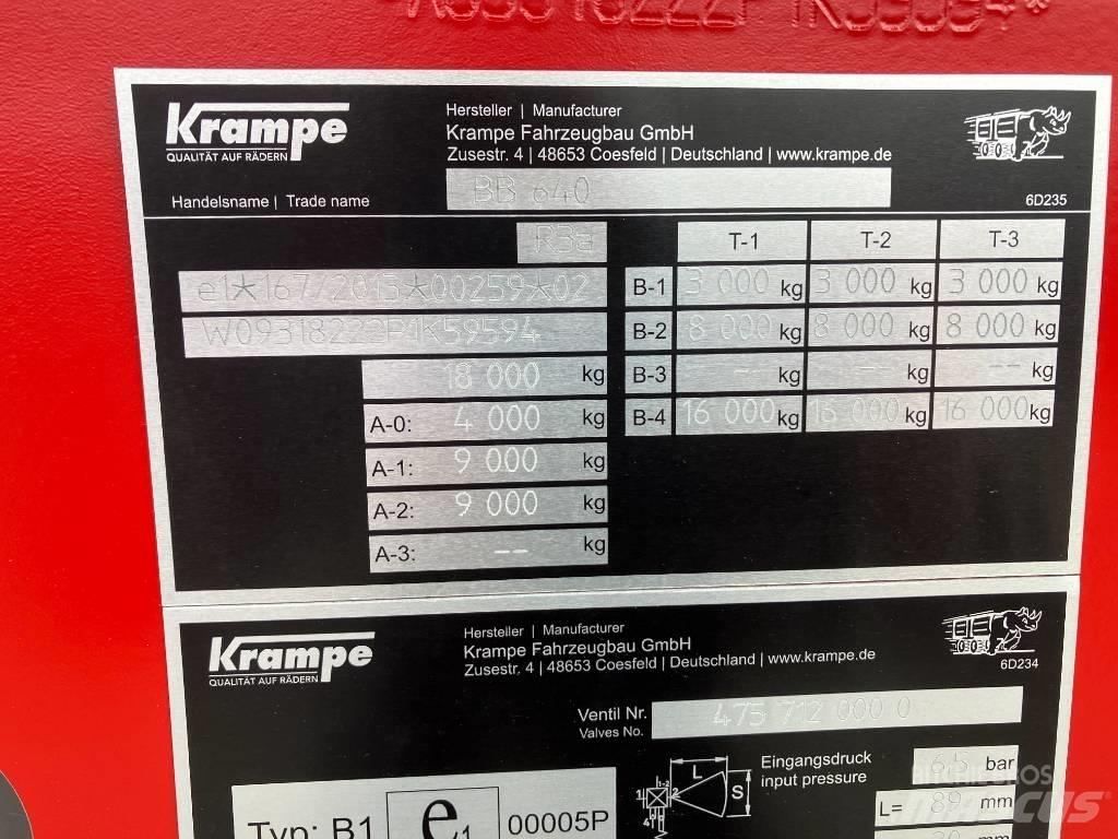 Krampe BB640 Kiper prikolice