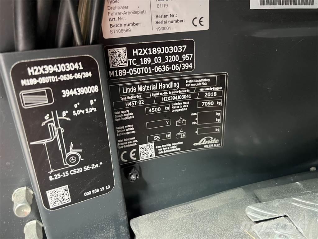 Linde H45T-02 Plinski viljuškari