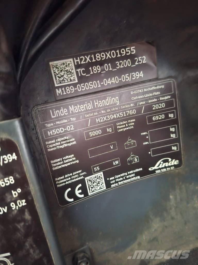 Linde H50D-02 Dizelski viljuškari