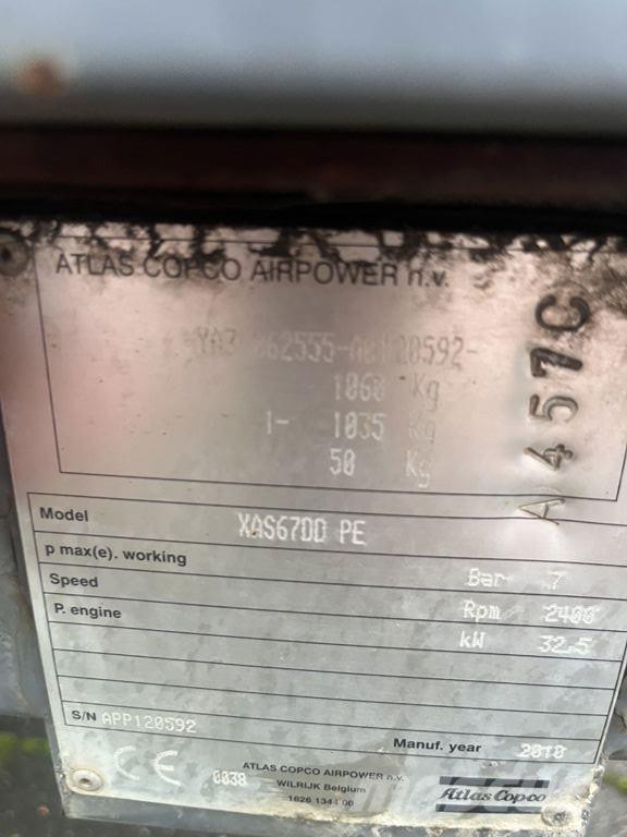 Atlas Copco XAS67 Kompresori