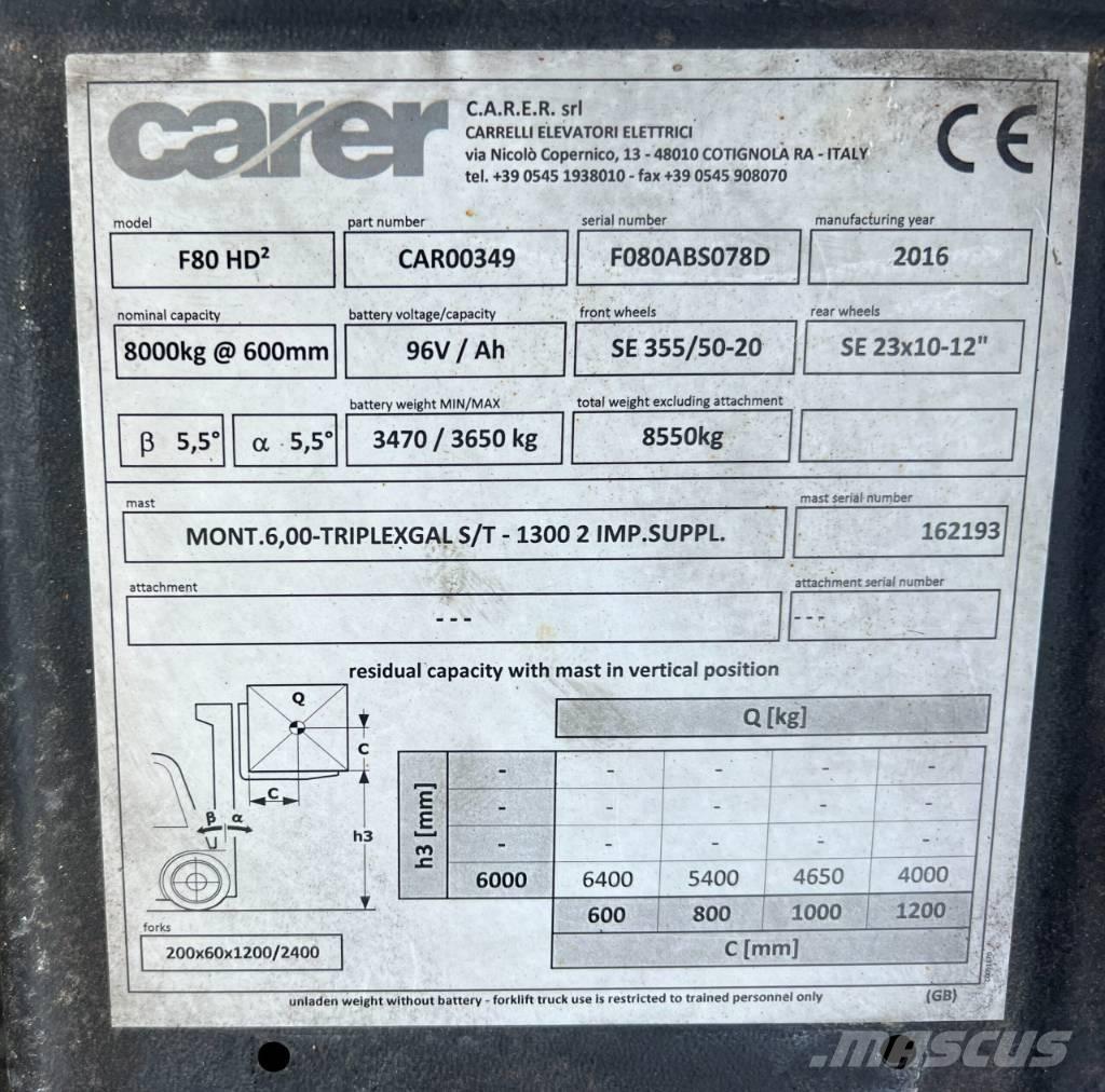 Carer F80 Električni viljuškari