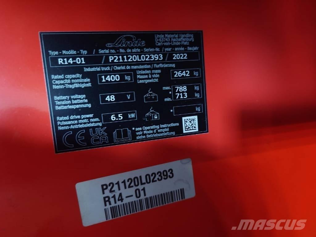 Linde R14/1120 Viljuškari sa pomičnim stupom