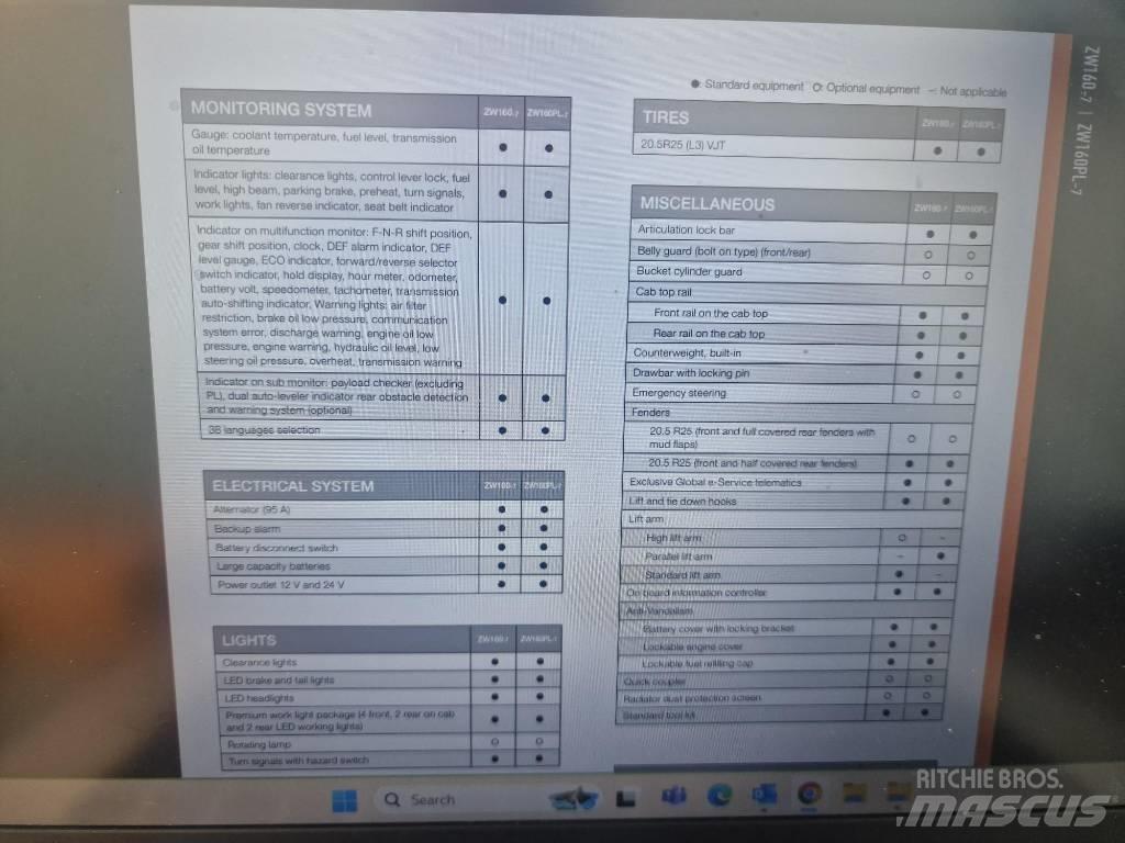 Hitachi ZW160-7 Utovarivači na točkove