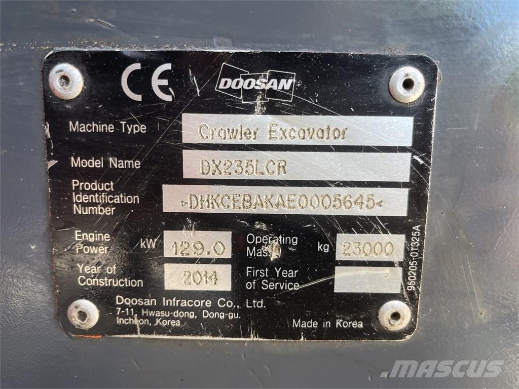 Doosan DX 235 LCR Bageri guseničari