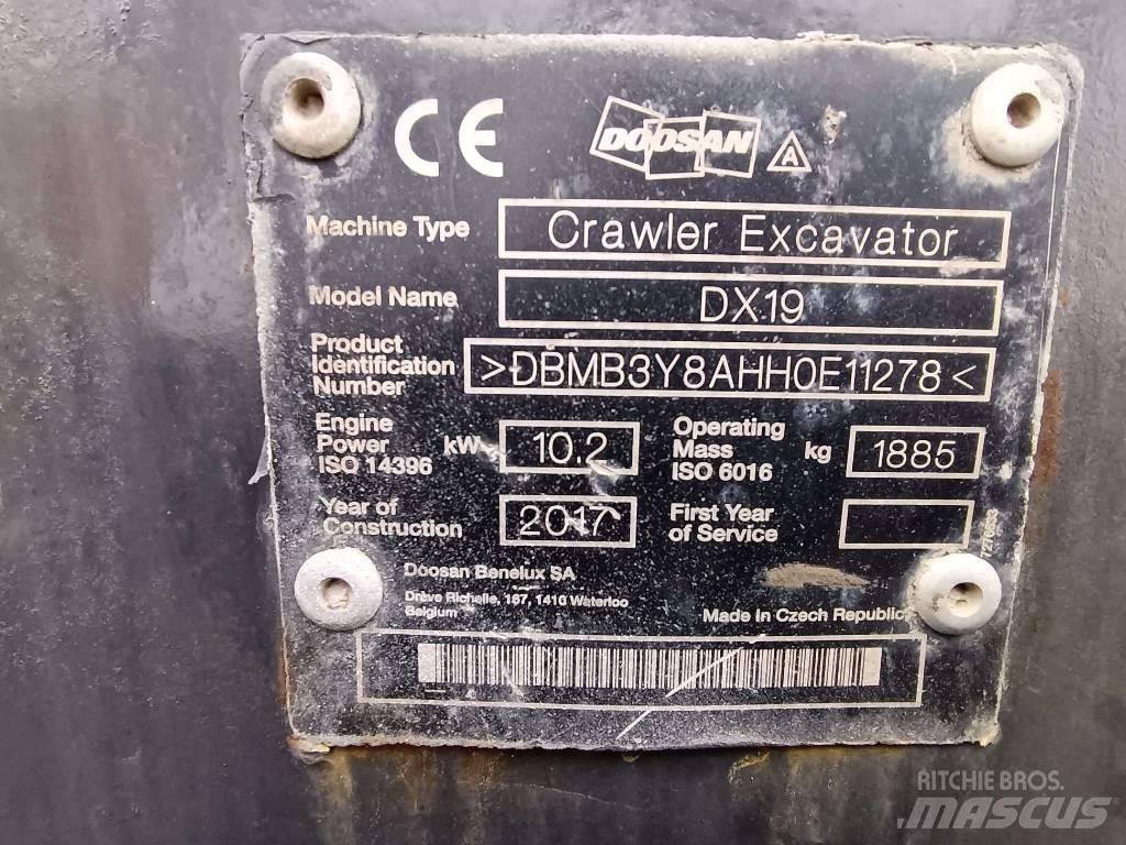 Doosan DX 19 Mini bageri < 7t