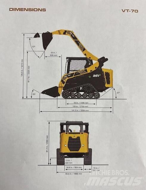 ASV VT 70 Skid steer mini utovarivači