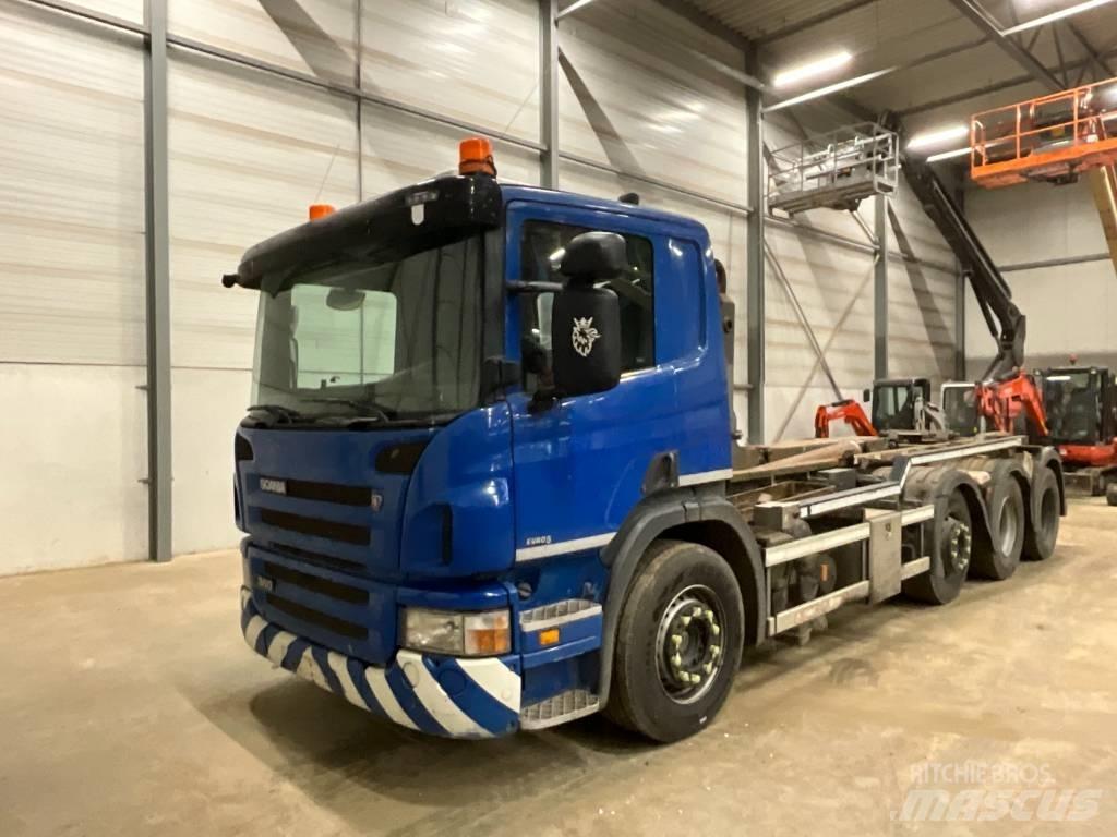 Scania P 360 Rol kiper kamioni sa kukom za podizanje tereta