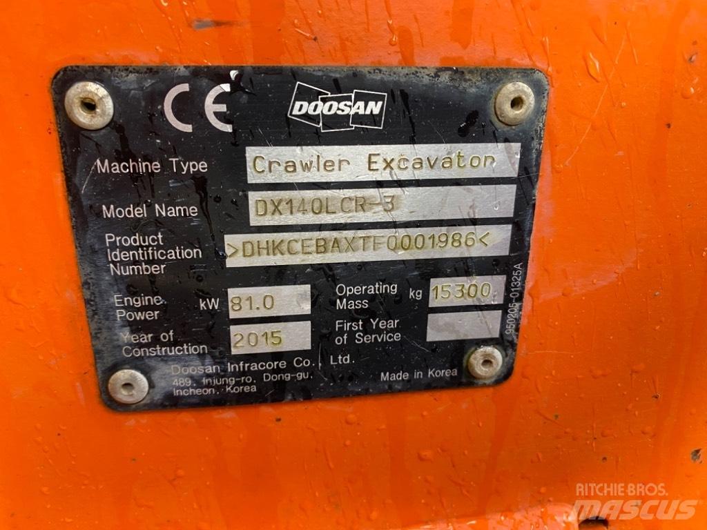 Doosan DX 140 LCR-3 Bageri guseničari