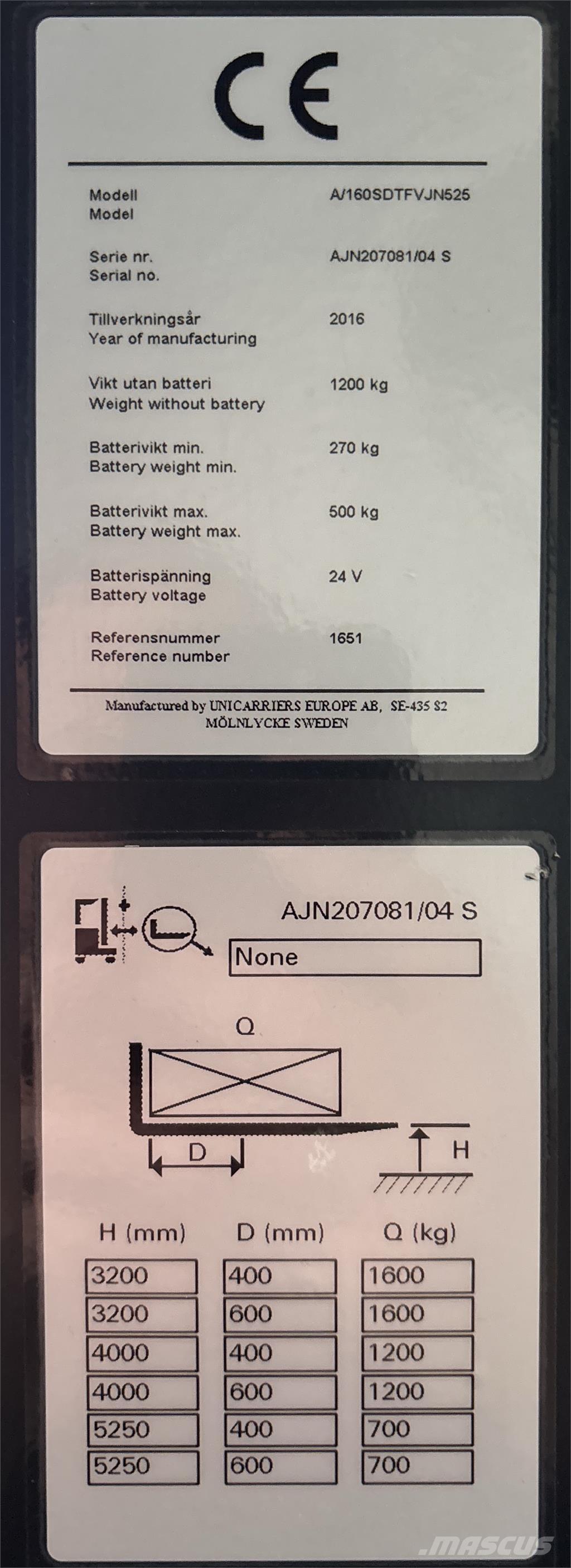 Atlet A160 Samopogonski ručni viljuškari