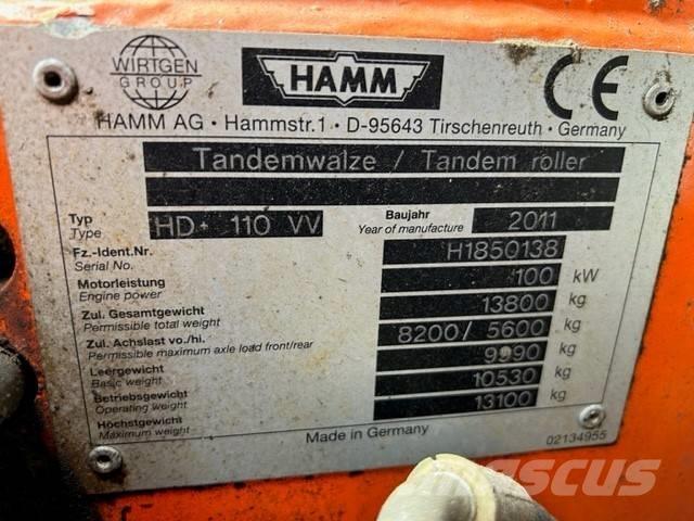 Hamm HD 110 Valjci sa duplim bubnjem