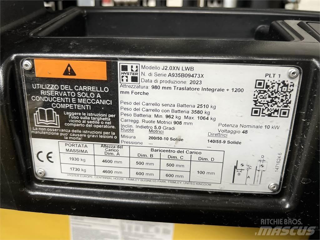 Hyster J2.0XN/ NEU Električni viljuškari