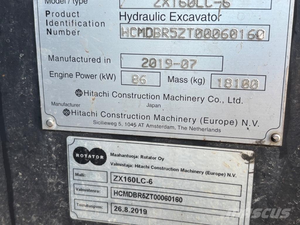Hitachi ZX 160 LC-6 Bageri guseničari