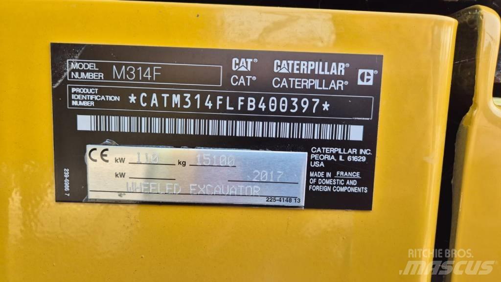 CAT M 314 F Bageri točkaši