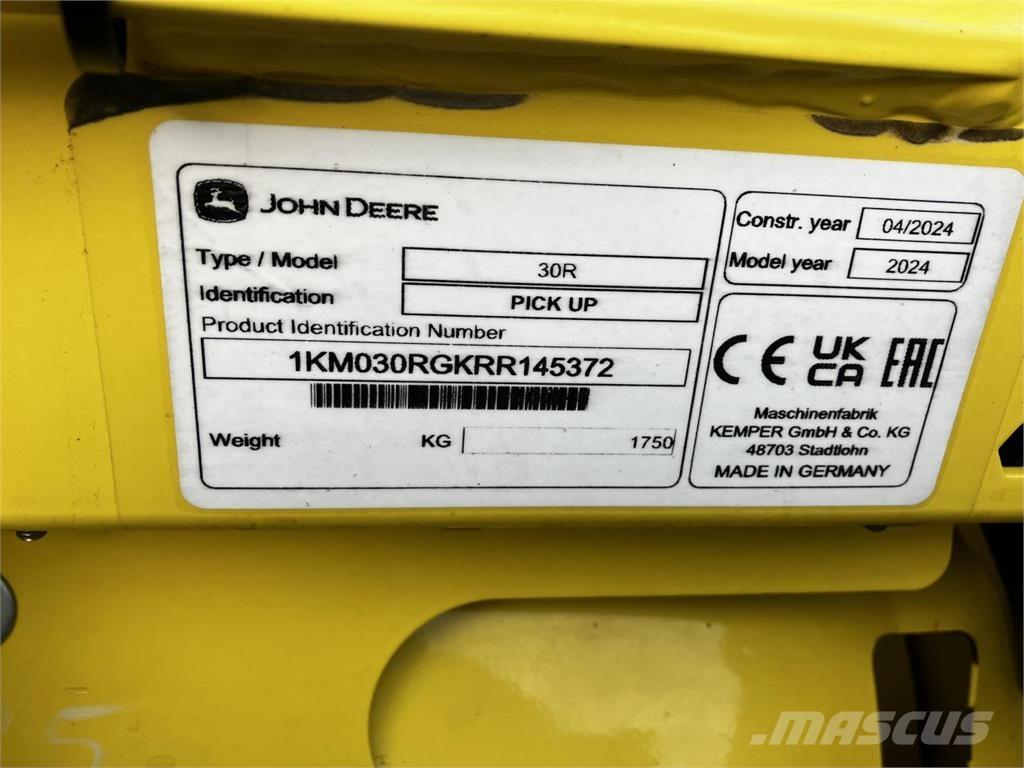 John Deere 30R Dodatna oprema za kombajne