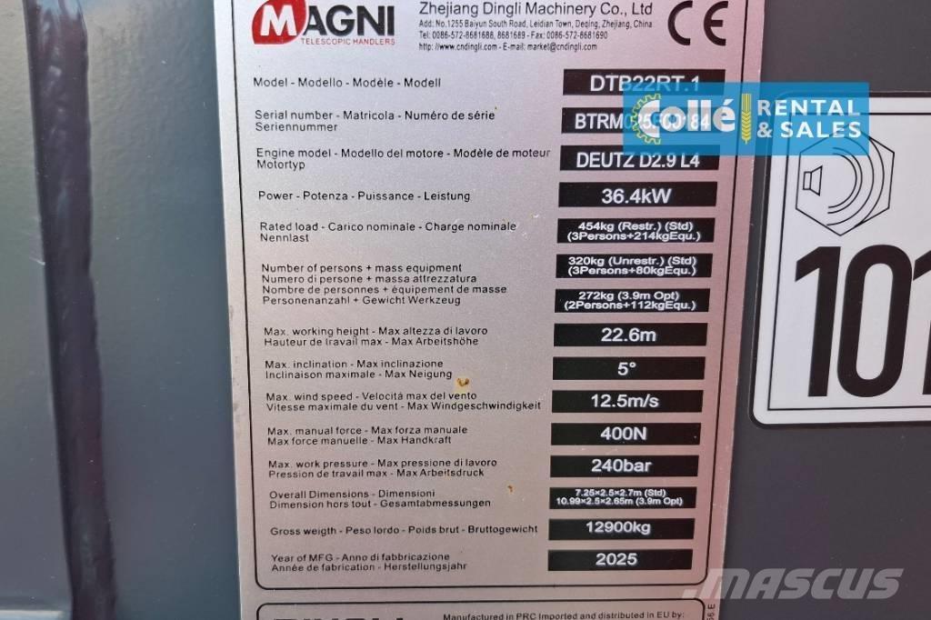 Magni DTB 22 RT | 2025 Teleskopske podizne platforme