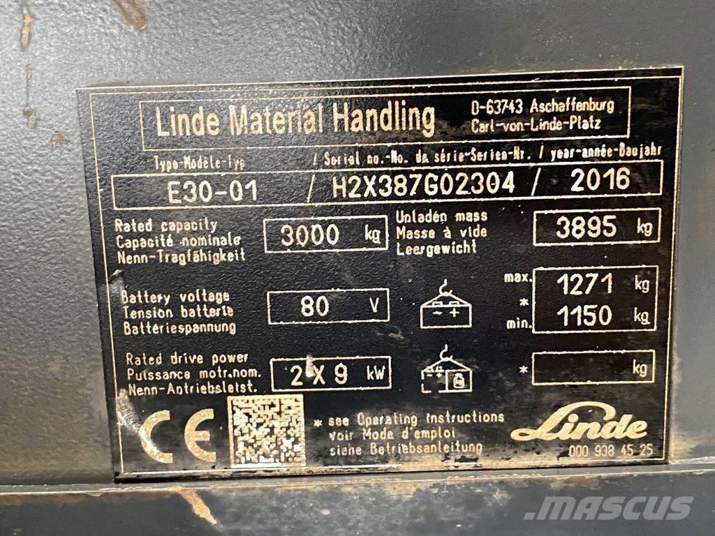 Linde E30-01 Električni viljuškari