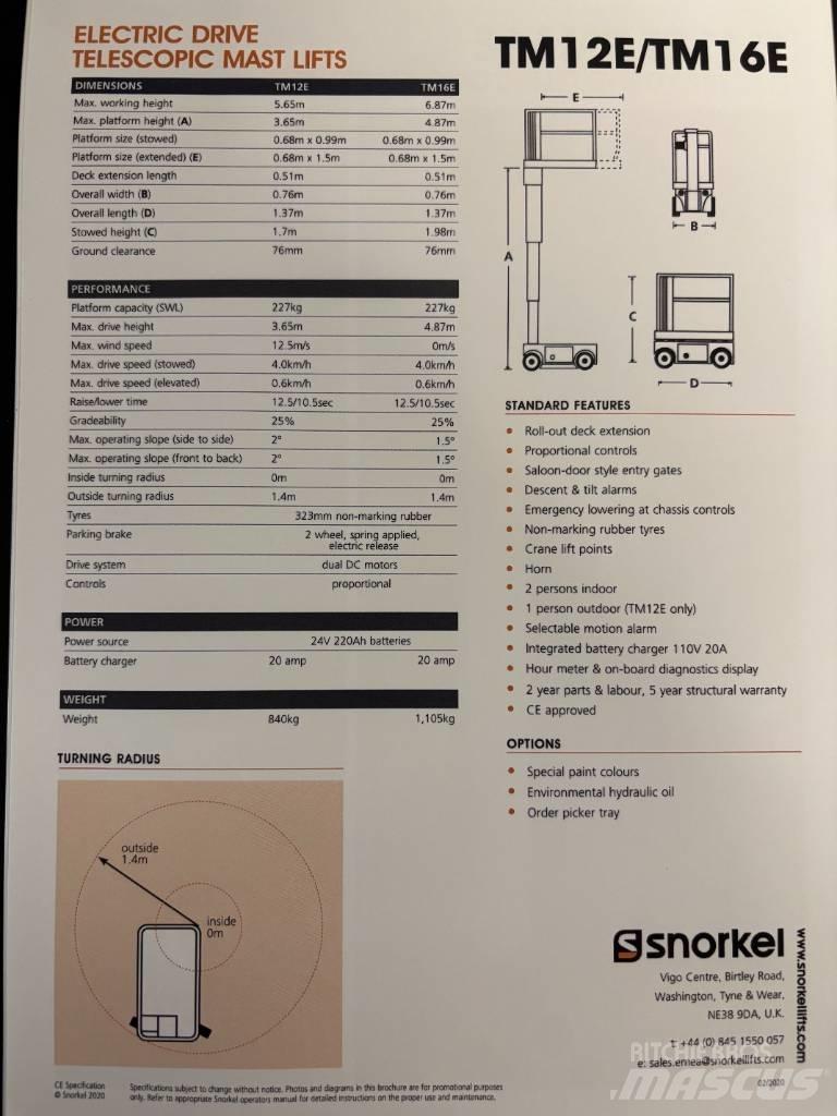 Snorkel TM 16 Jarbolne penjajuće platforme