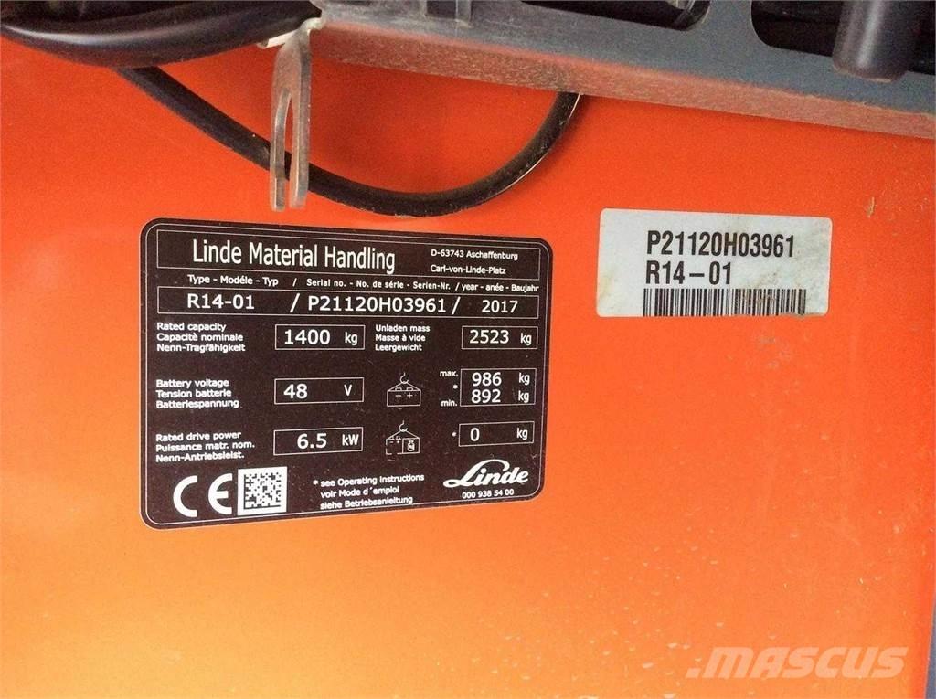 Linde R14 Viljuškari sa pomičnim stupom