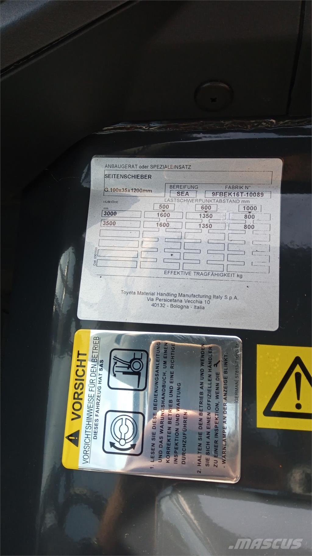 Toyota 9FBMK16T Električni viljuškari