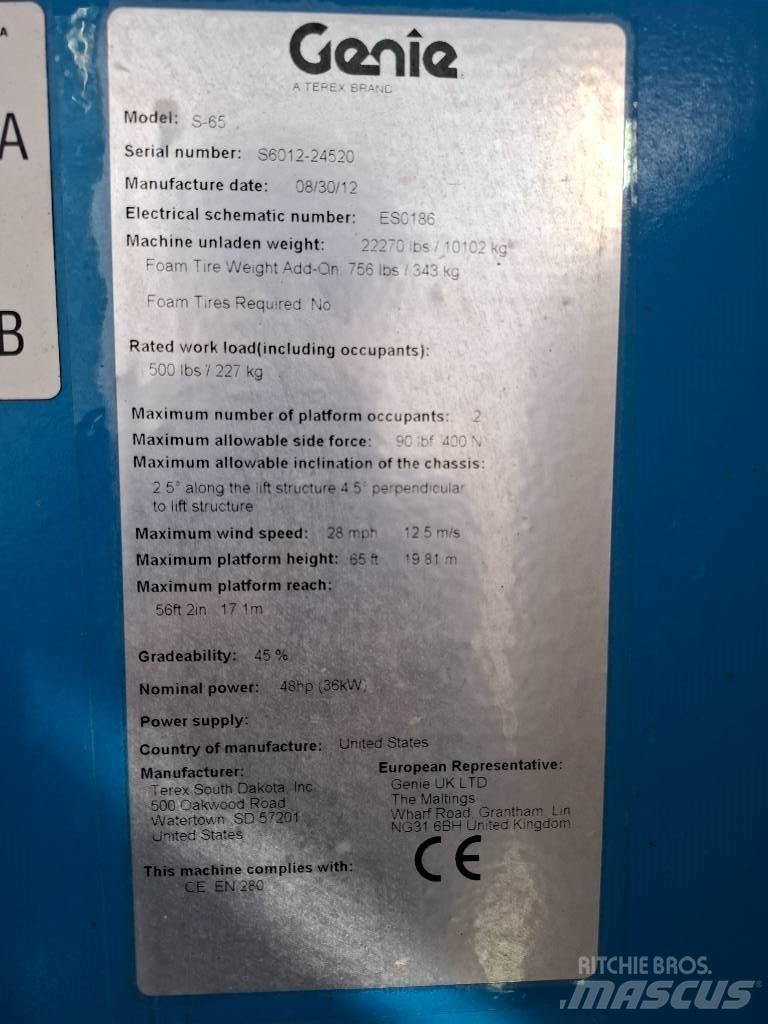 Genie S 65 Teleskopske podizne platforme