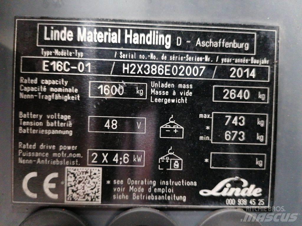 Linde E16C-01 Električni viljuškari