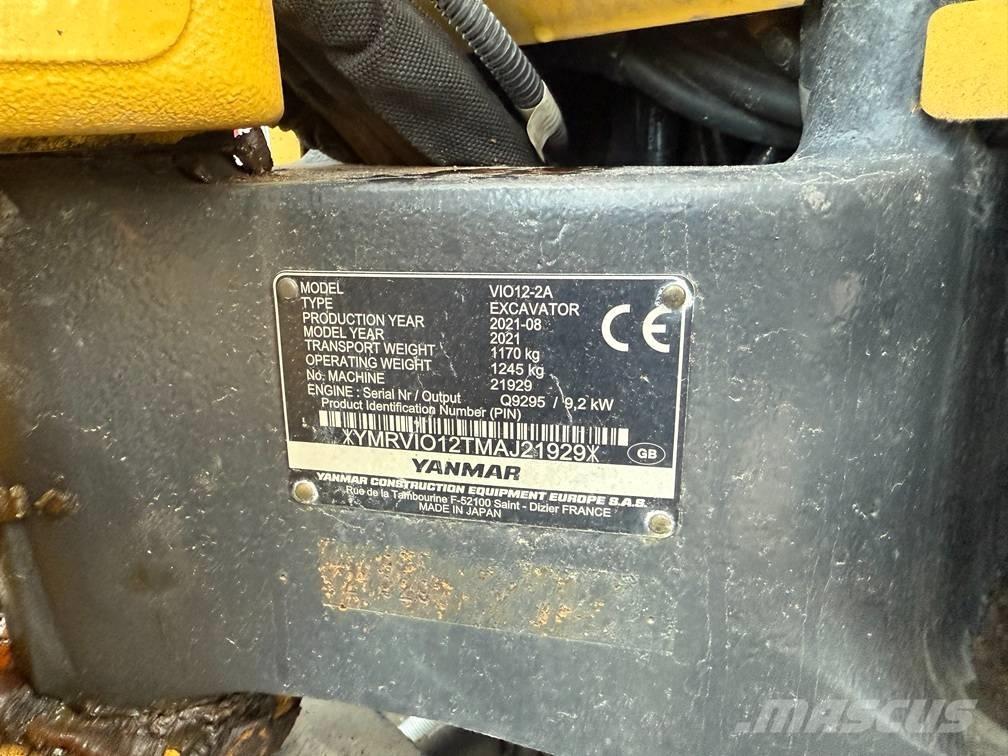Yanmar Vio 12 Mini bageri < 7t